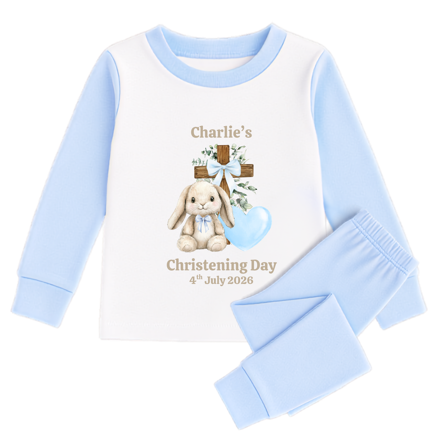 Personalised Christening bunny Pajamas