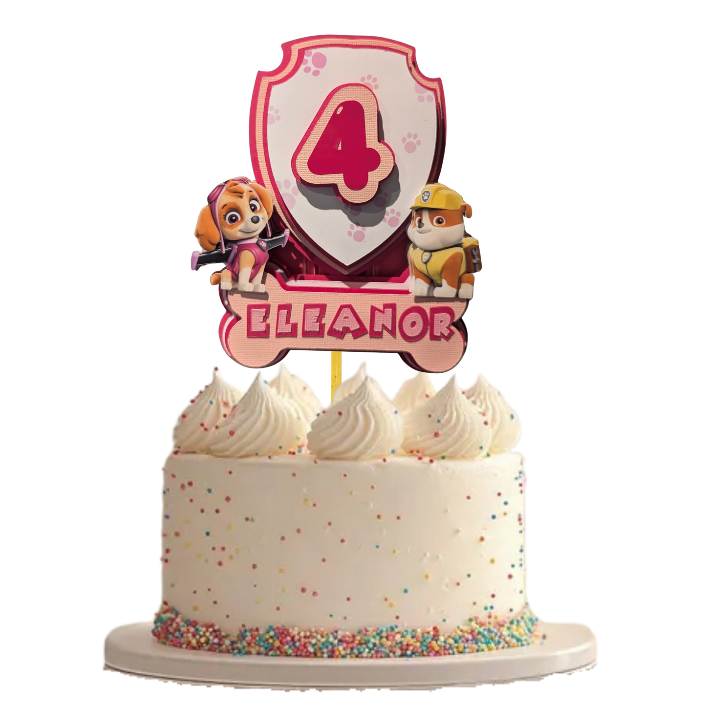 Personalise Paw Patrol Cake Topper
