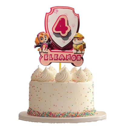Personalise Paw Patrol Cake Topper