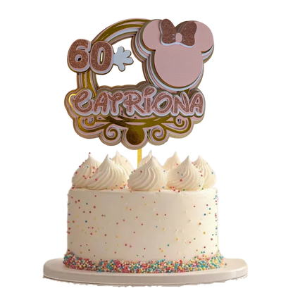 Personalised Minnie Mouse Cake Topper