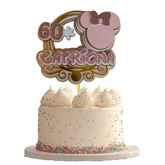 Personalised Minnie Mouse Cake Topper