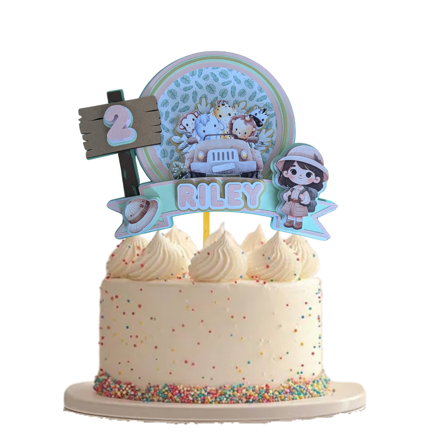 Personalised Safari Cake Topper
