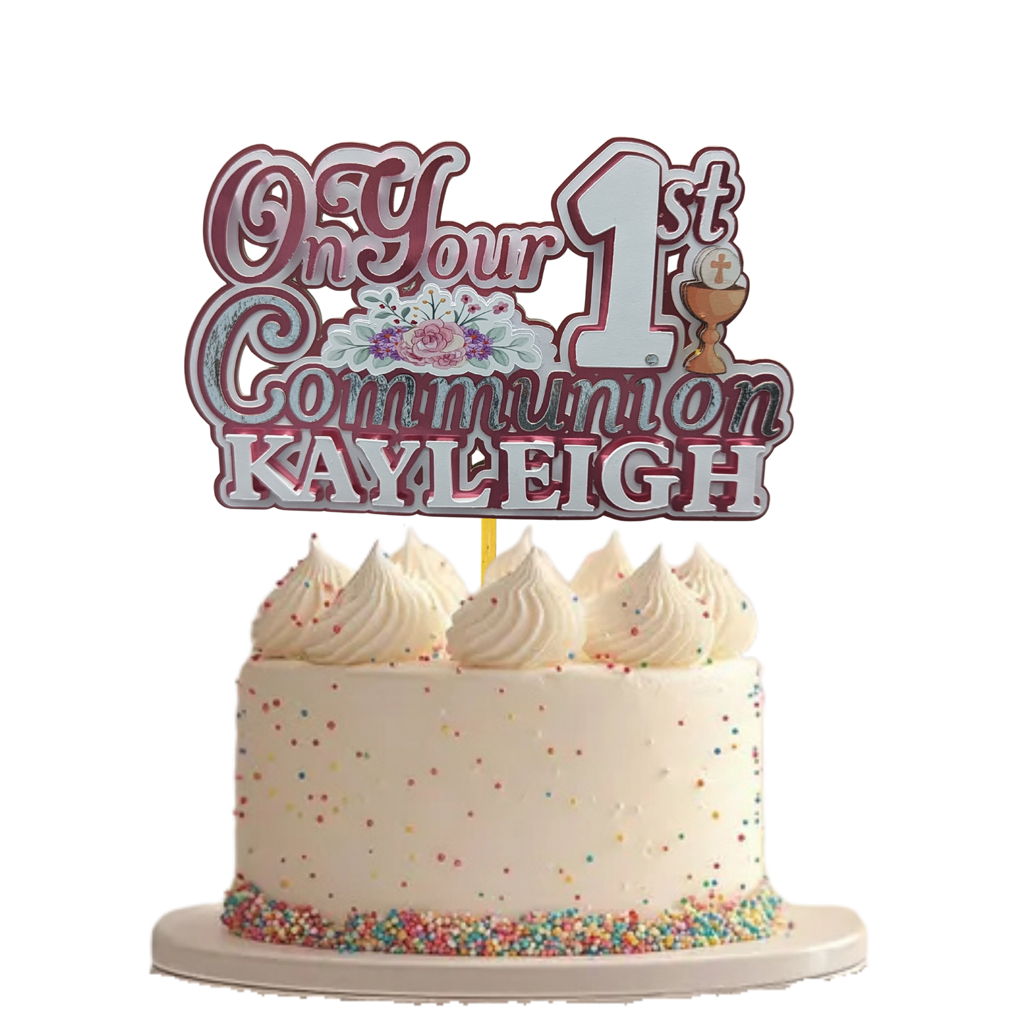 Personalised Communion Cake Topper