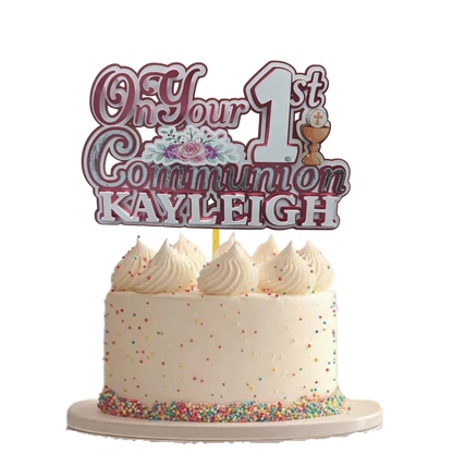 Personalised Communion Cake Topper