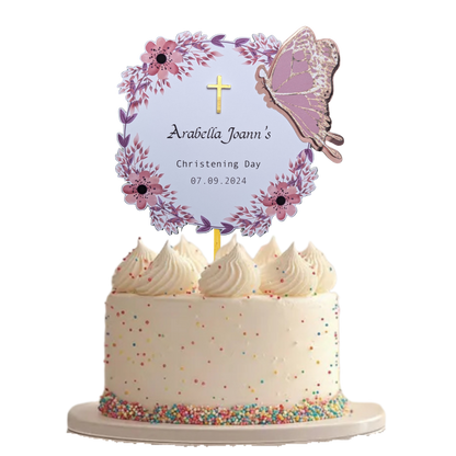Personalise Christening, Communion or Confirmation Cake Topper
