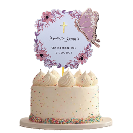 Personalise Christening, Communion or Confirmation Cake Topper