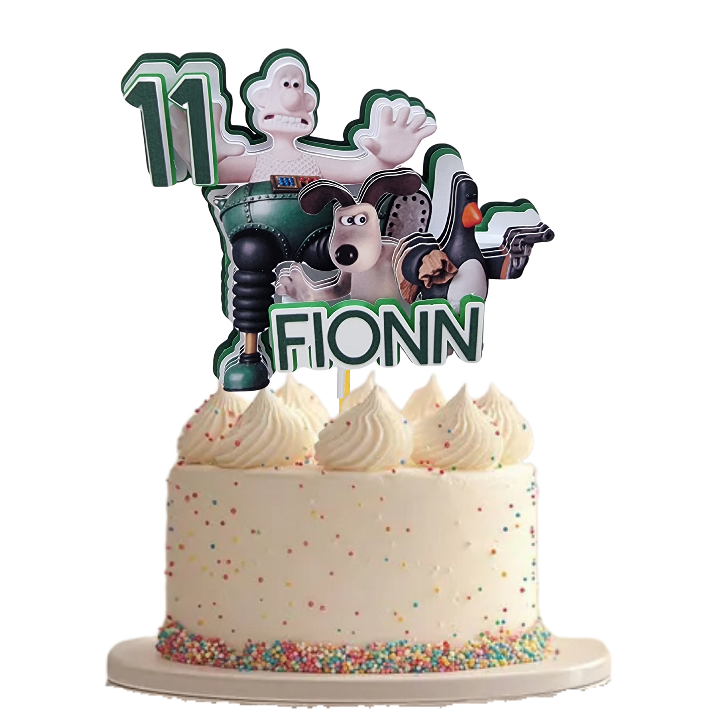 Personalised Wallace and gromit Cake Topper