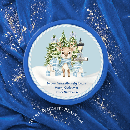 Personalised Christmas Chocolate Tub Sticker