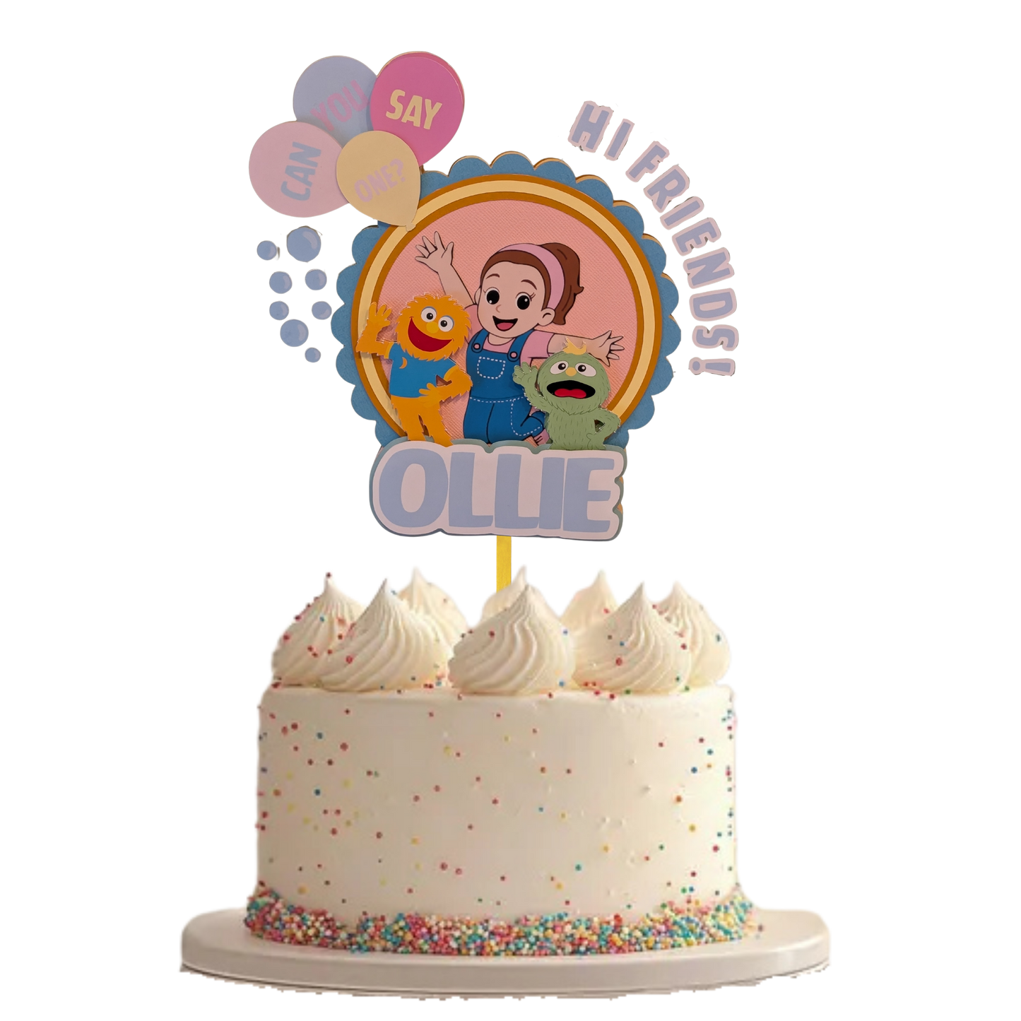 Personalised Ms Rachel Cake Topper