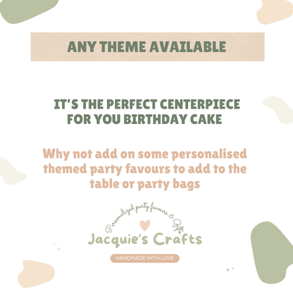 Personalise Christening, Communion or Confirmation Cake Topper