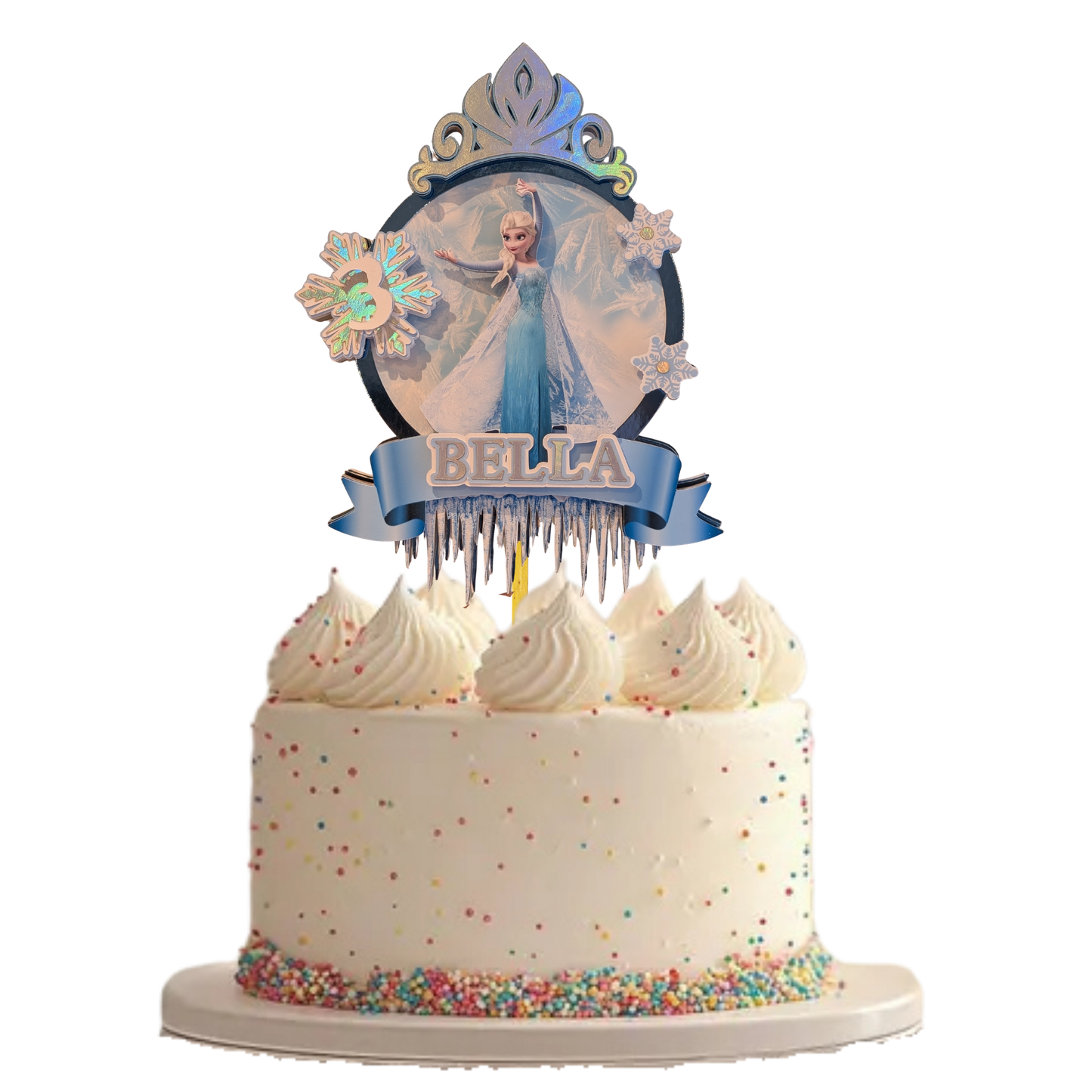 Personalised Frozen Elsa Cake Topper