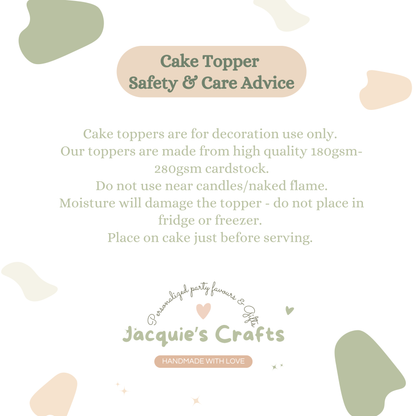 Personalise Christening, Communion or Confirmation Cake Topper