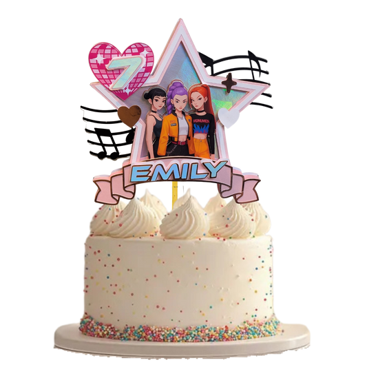 Personalised Kpop demon Hunters Cake Topper