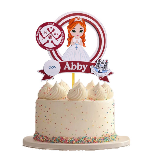 Personalise Communion and Gaa, football Cake Topper