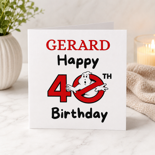 Personalised Ghostbusters Birthday Greeting Card