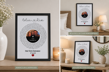 Personalised Wedding Song Record Print