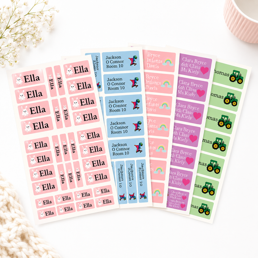 Personalised Back to School Name Stickers (36 stickers)